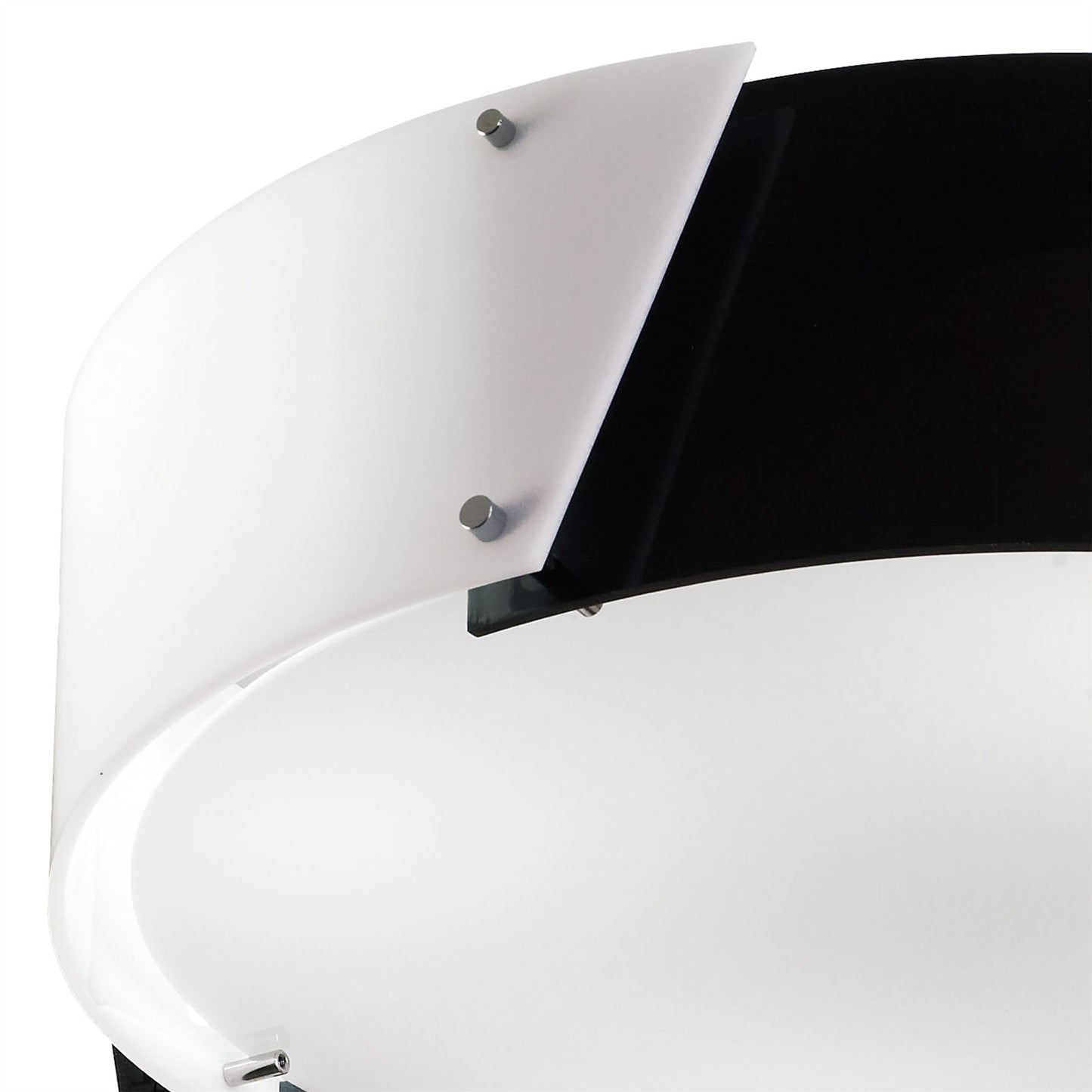 Diyas Dakota 57cm Flush  Small 4 Light E27 Polished Chrome/Black & White Acrylic Ceiling Light Fitting