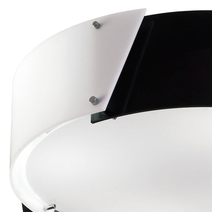 Diyas Dakota 57cm Flush  Small 4 Light E27 Polished Chrome/Black & White Acrylic Ceiling Light Fitting