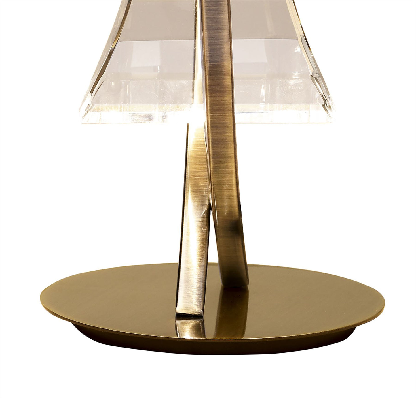 Mantra Kromo Table Lamp 1 Light G9 Looped Frame, Antique Brass