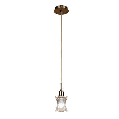 Mantra Alaska GU10 11cm Pendant 1 Light L1/SGU10, Antique Brass, CFL Lamps INCLUDED