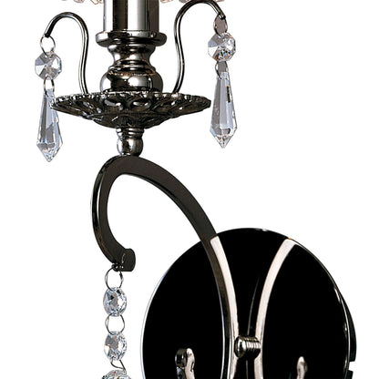 Diyas Pescara Wall Light 1 Light E14 Black Chrome/Crystal