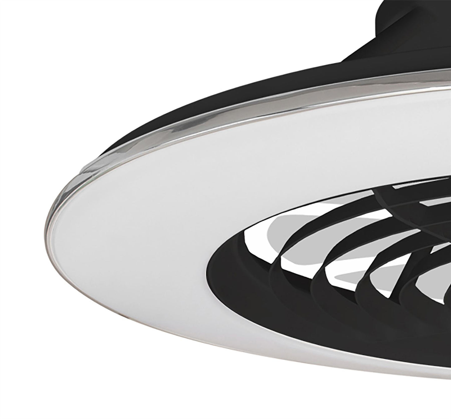 Alisio XL 73.5cm 95W LED Dimmable Ceiling Light & 58W DC Reversible Fan, Black Finish c/w Remote Control, APP & Alexa/Google Voice Control, 5900lm