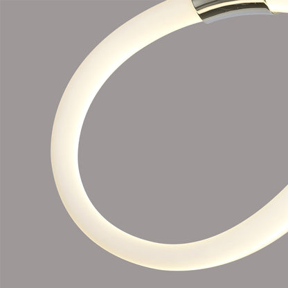 Mantra Armonia Semi Flush Small Loop, 18W LED, 3000K, 1350lm, Polished Chrome/Frosted Acrylic, 3yrs Warranty Ceiling