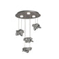 Mantra M5903 Nido Pendant 45cm Round 4 + 2 Lights 24W + 10W LED 3000K, 2800lm, Chrome, 3yrs Warranty