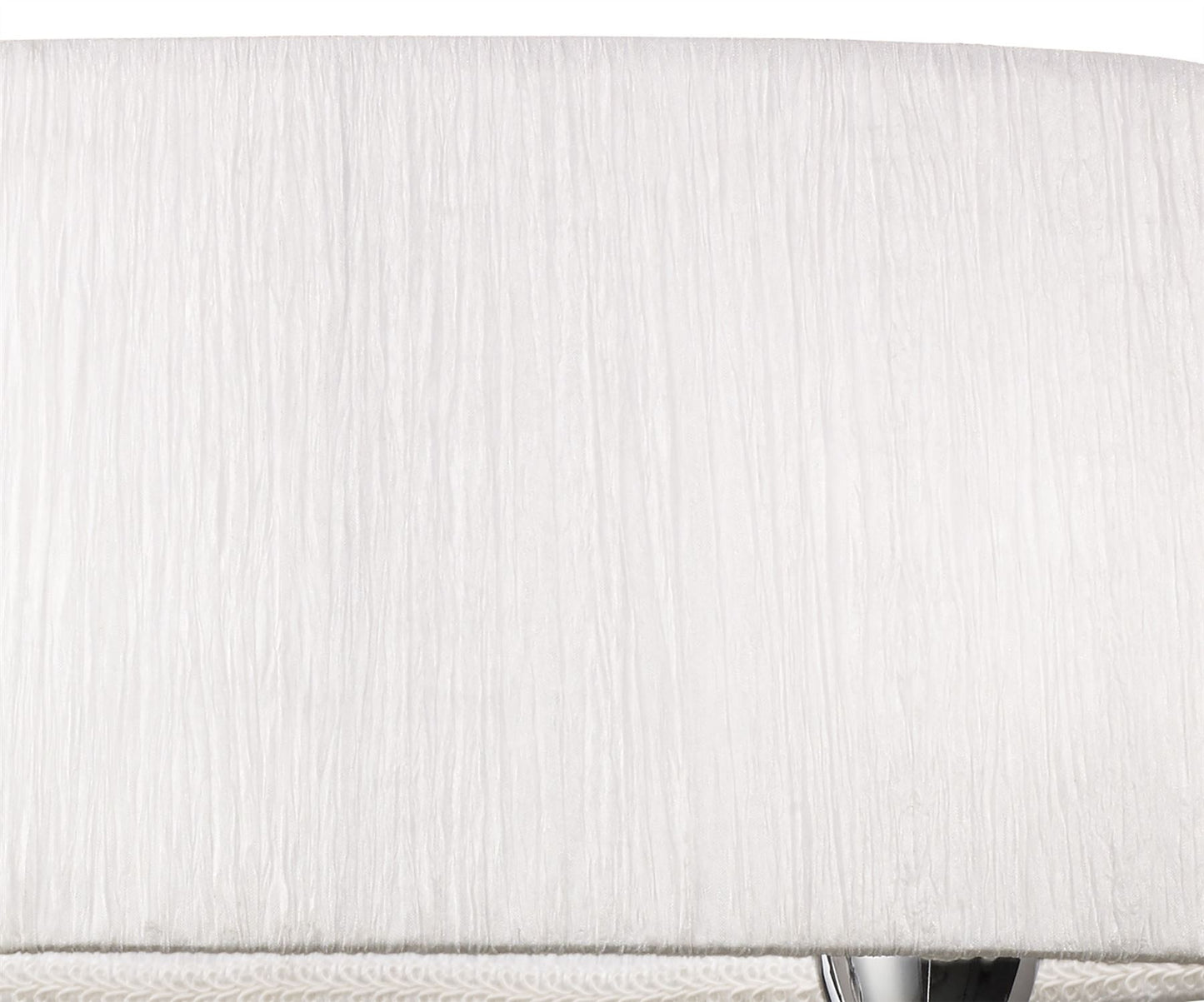 Mantra Lucca Wall Light Switched 2 Light E27, Polished Chrome with White Shade & Clear Crystal