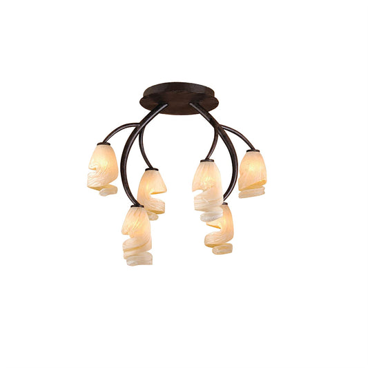 Mantra Forest 46cm Ceililng 6 Light G9, Brown/Black Oxide