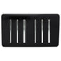 Trendi  6 Gang 2 Way Rocker Double Plate Light Switch in Black - ART-SS66BK