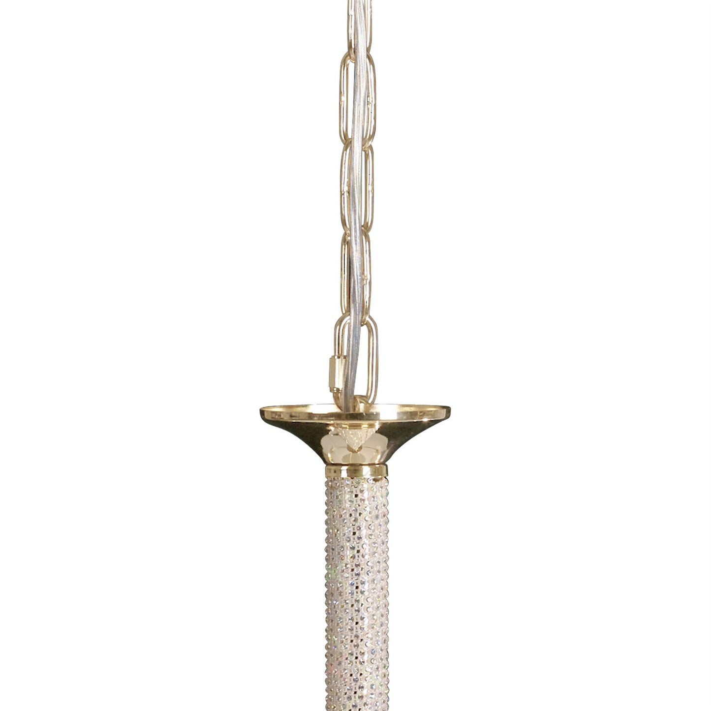 Diyas Elena  5 Light E14 Gold/Crystal Ceiling Pendant Light Fitting