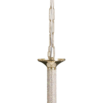 Diyas Elena  5 Light E14 Gold/Crystal Ceiling Pendant Light Fitting