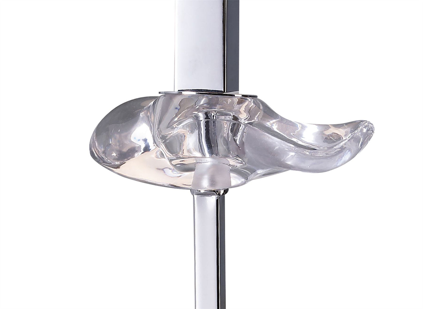 Mantra M0789 Akira Table Lamp 1 Light E14, Polished Chrome with Black Shade