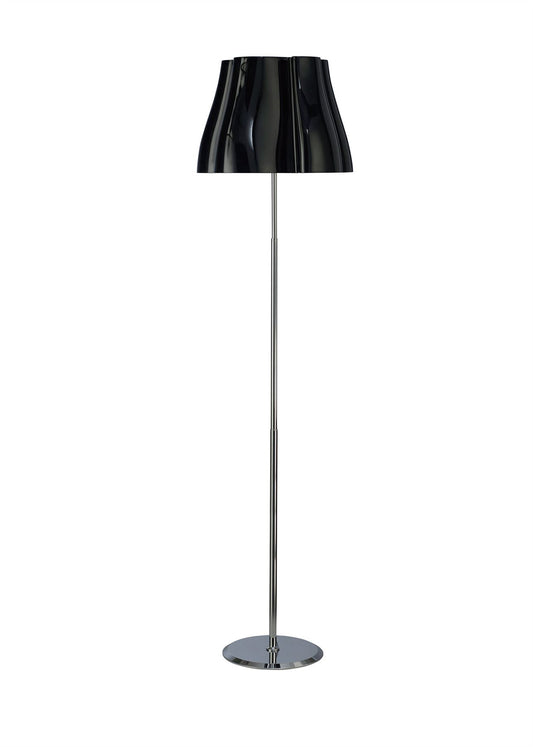 Mantra M3723 Miss Floor Lamp 3 Light E27, Gloss Black/Polished Chrome