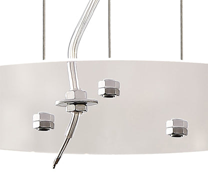 Mantra Sabina 29cm Pendant Kit 43CM, Polished Chrome/White Acrylic