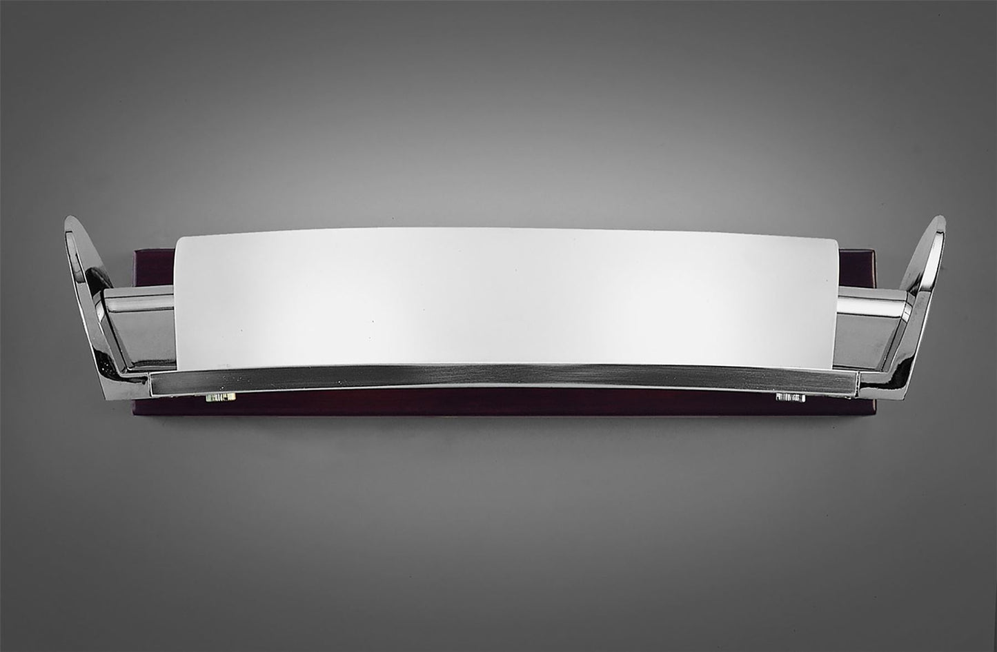 Mantra Zira Wall Light 2 Light G9, Polished Chrome/Frosted White Glass/Wenge