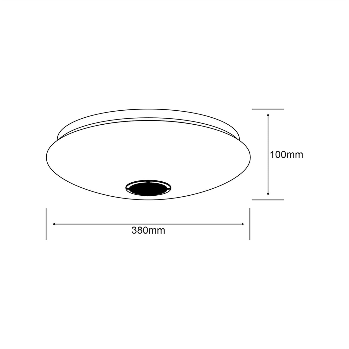 Techtouch Surf Music Speaker 38cm 24W Bluetooth (No App/Remote) CCT Tuneable White Ceiling