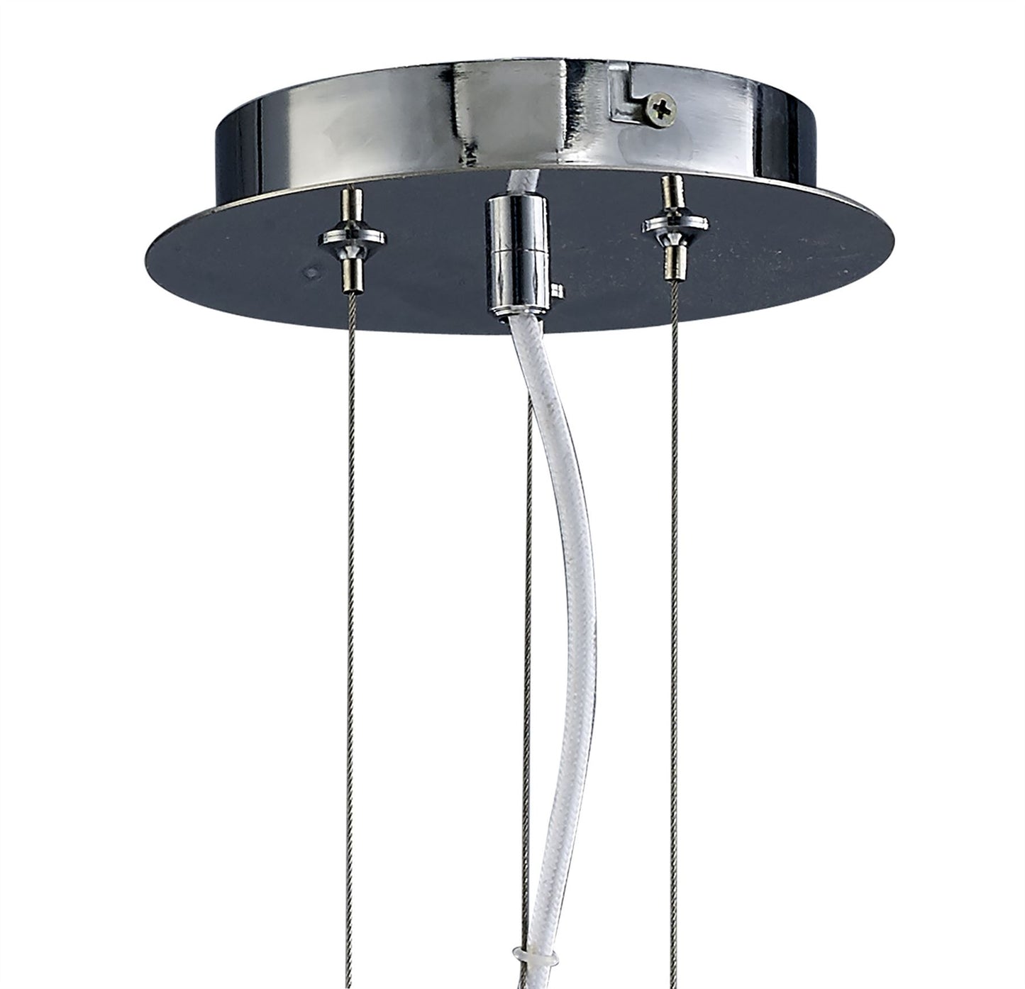 Mantra M5070 Twist Pendant 1 Light E27, Gloss White/Polished Chrome