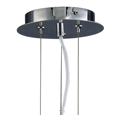 Mantra M5070 Twist Pendant 1 Light E27, Gloss White/Polished Chrome