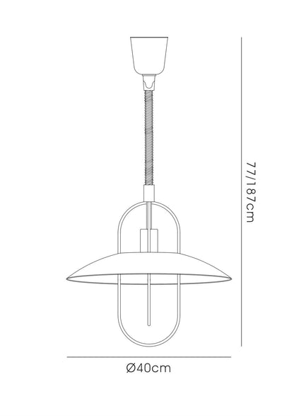Deco Riva Rise & Fall Pendant 1 Light E27, Matt Black/Opal White Glass Shade