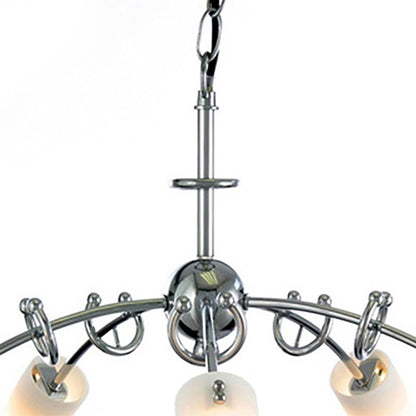Diyas Lucia 64cm  5 Light G9 Polished Chrome/Frosted Glass Ceiling Pendant Light Fitting