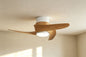 Groenland XS 79.5cm 30W LED Dimmable Ceiling Light With Built-In 24W DC Fan, 2700-5000K Remote Control, 2640lm, Wood Effect/White, 5yrs Warranty