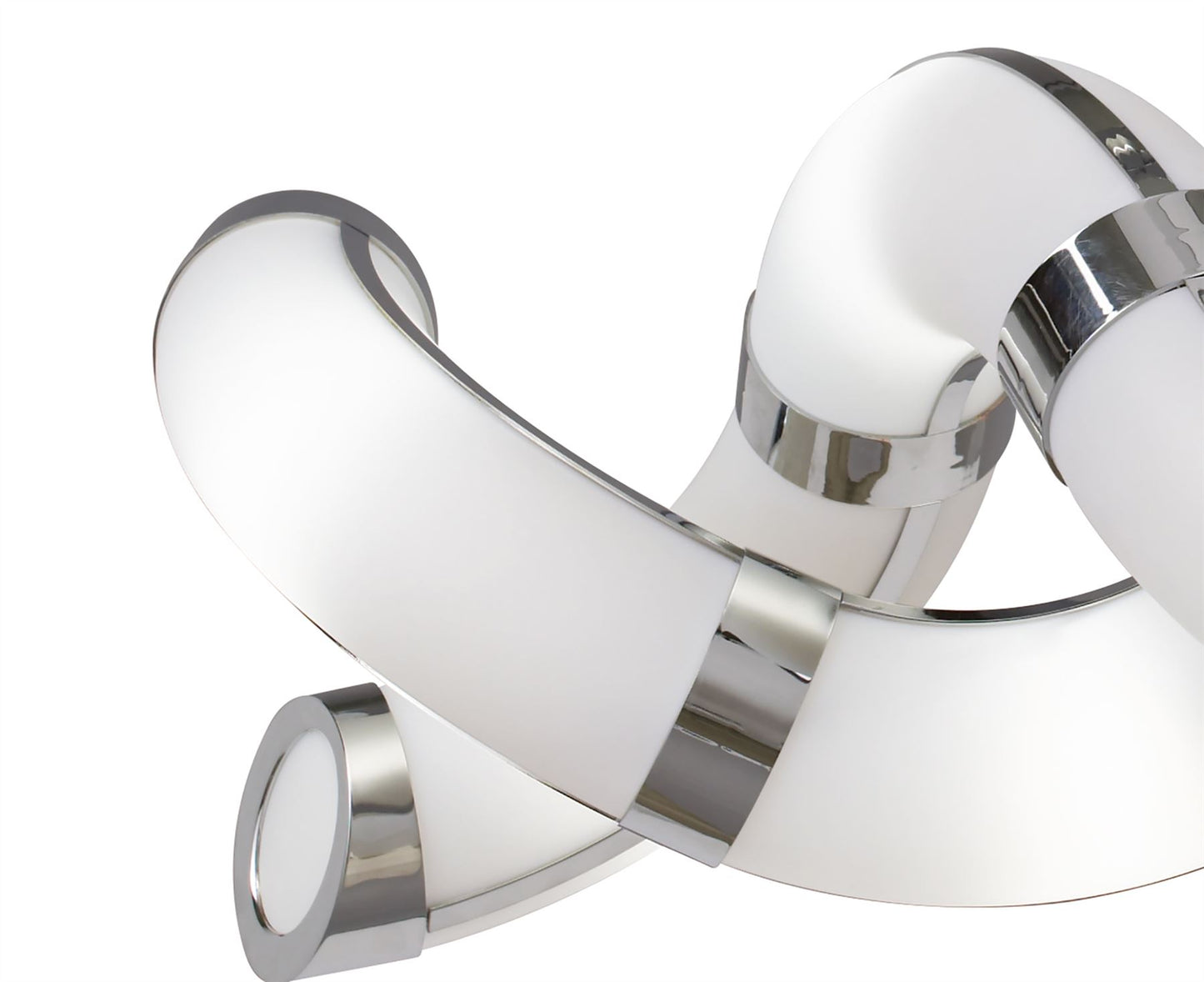 Mantra Guss GU10 Guss Rectangular Telescopic GU10 8 Light L1/SGU10 Twisted, Polished Chrome/White Acrylic, CFL Lamps INCLUDED