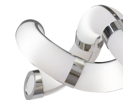 Mantra Guss GU10 Guss Rectangular Telescopic GU10 8 Light L1/SGU10 Twisted, Polished Chrome/White Acrylic, CFL Lamps INCLUDED