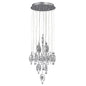 Diyas Solana 40cm  9 Light G4 Polished Chrome/Crystal, NOT LED/CFL Compatible Ceiling Pendant Light Fitting