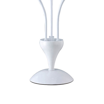 Diyas Llamas Table Lamp 3 Light G4, Gloss White, NOT LED/CFL Compatible