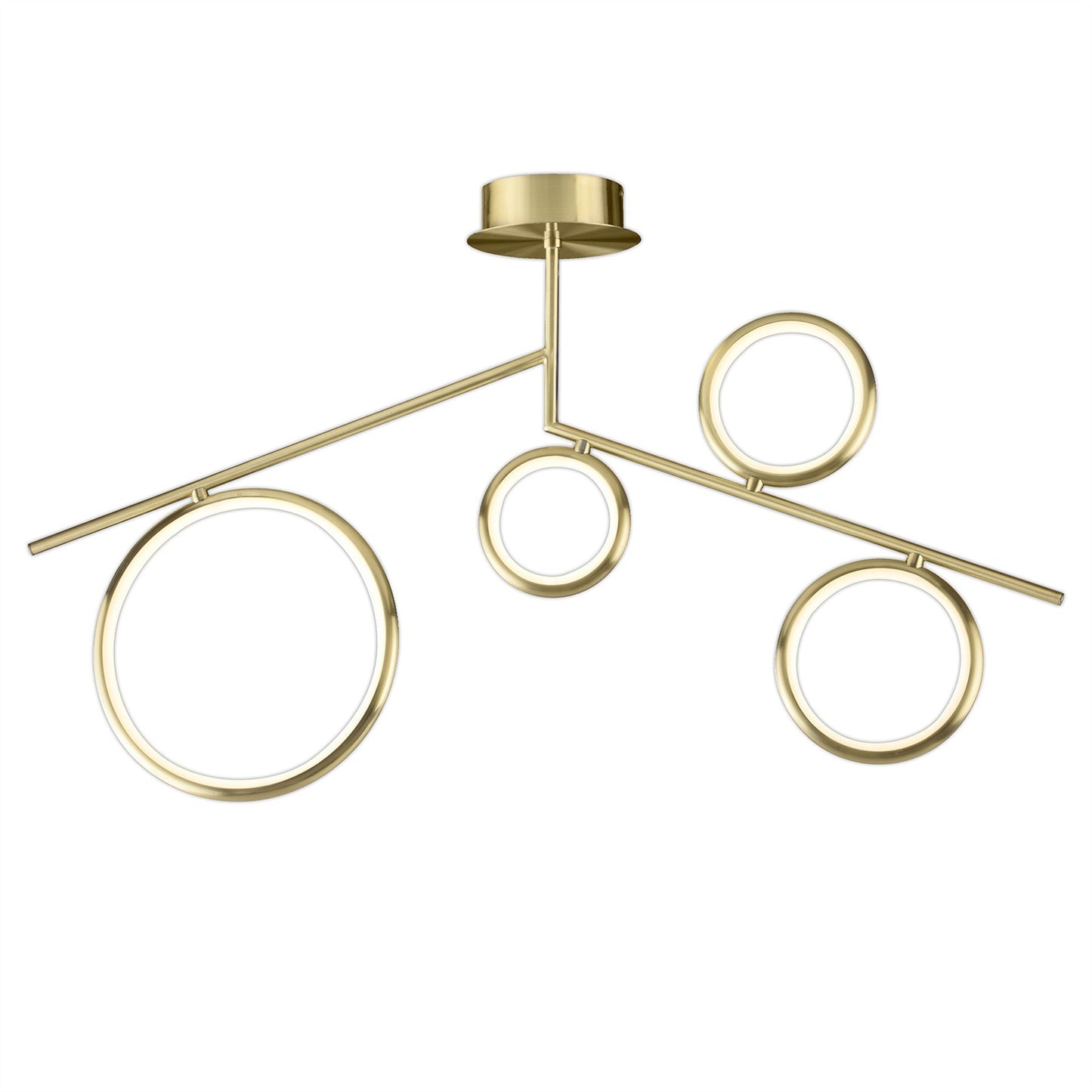 Mantra Olimpia Ceiling Light, 42W LED, 3000K, 3150lm, IP20, Satin Gold, 3yrs Warranty