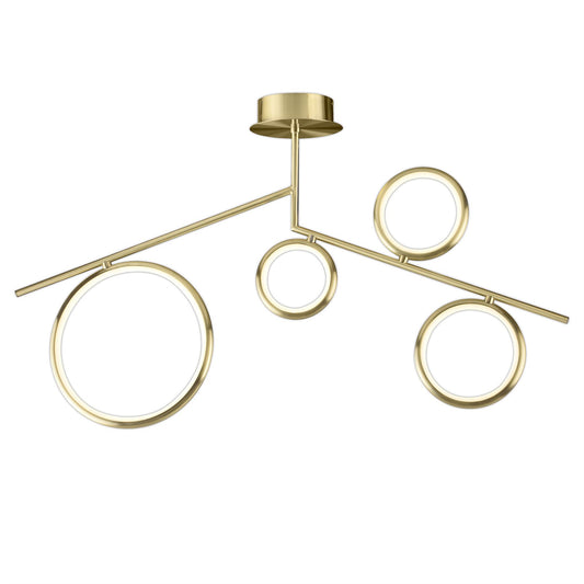 Mantra Olimpia Ceiling Light, 42W LED, 3000K, 3150lm, IP20, Satin Gold, 3yrs Warranty
