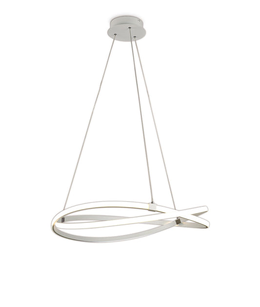Mantra M5991 Infinity Blanco Pendant 60W LED 3000K, 4500lm, Dimmable White/White Acrylic, 3yrs Warranty