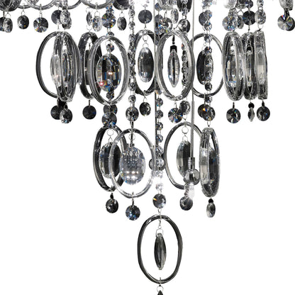 Diyas Solana 58cm  18 Light G4 Polished Chrome/Crystal, NOT LED/CFL Compatible Ceiling Pendant Light Fitting