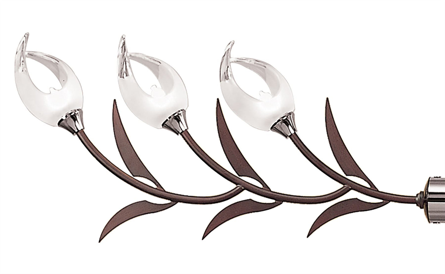 Mantra Holland Telescopic Linear Pendant Line 6 Light G9, Polished Chrome, Wenge