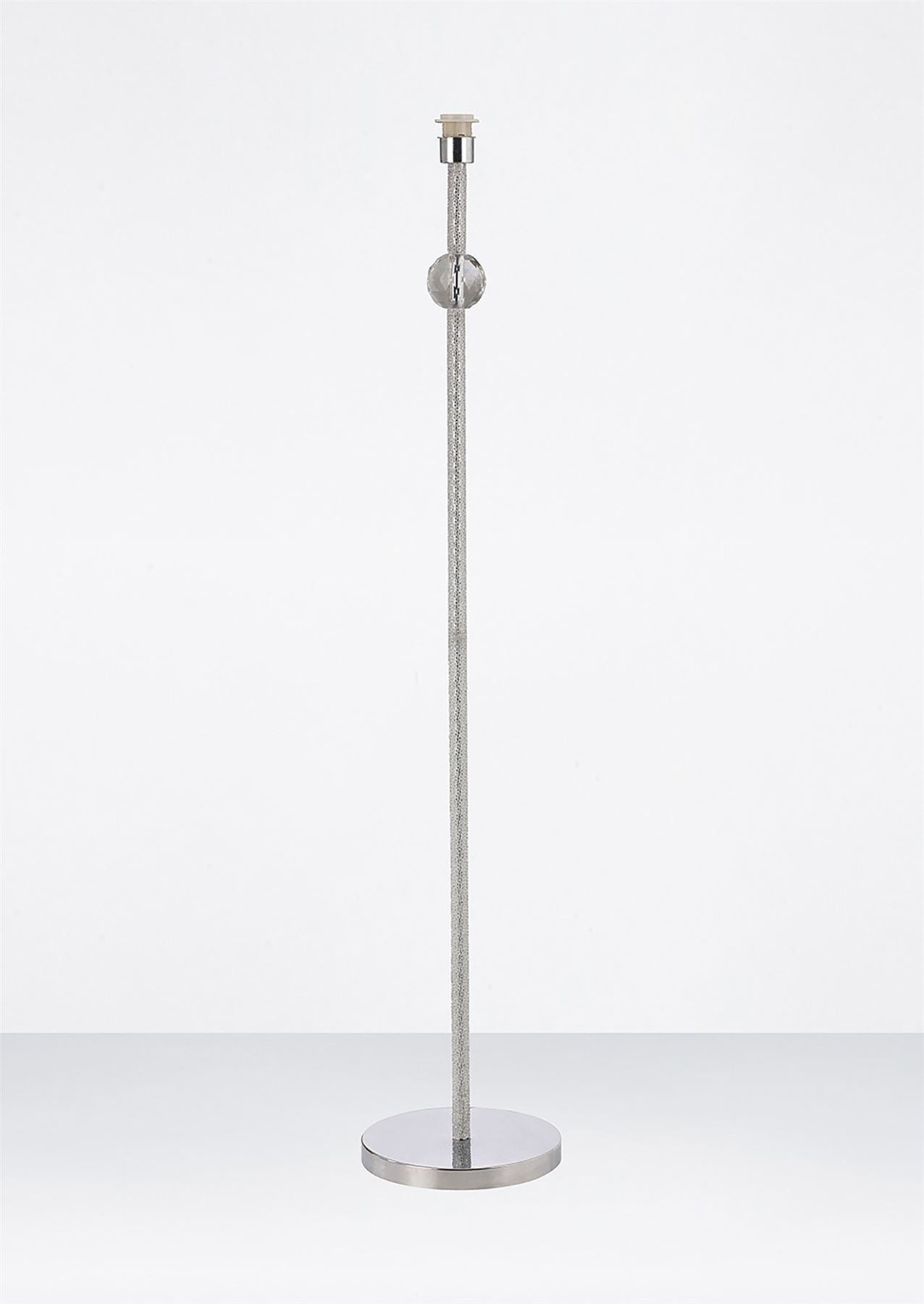 Diyas Elena Floor Lamp WITHOUT SHADE 1 Light E27 Polished Chrome/Crystal