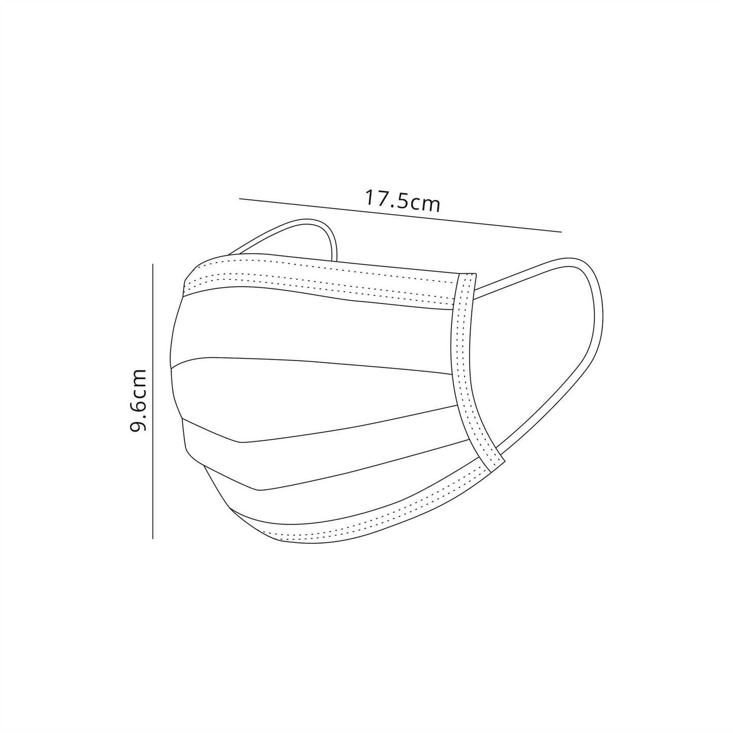 Deco Additions Disposable Protective Mask, (Pack 50) Medical High Standard PP Non-Woven Fabrics, Filtering Effects Of Raw Materials =95%, Breathable & Comfortable.