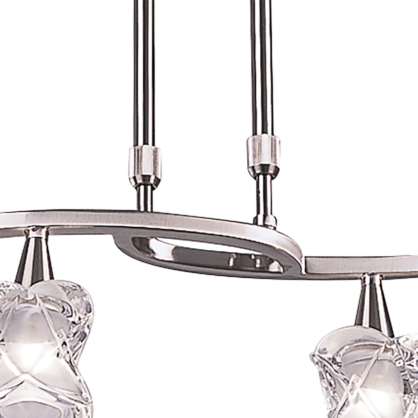 Mantra Rosa Del Desierto Telescopic Linear Pendant Line 6 Light G9, Satin Nickel
