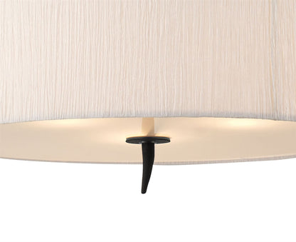 Mantra M1153 Eve Pendant 3 Light E27, Anthracite with White Round Shade