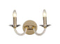 Diyas Elena Wall Light Switched 2 Light E14 Gold/Crystal