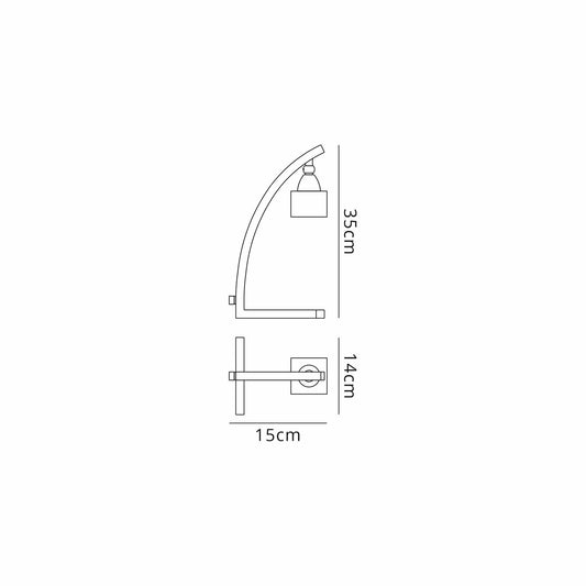 Mantra Cuadrax Table Lamp 1 Light G9 Satin Nickel