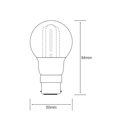 Luxram Extra Mini Sup Ball Extra Mini Supreme Ball B22 5W 2700K Compact Fluorescent Compact