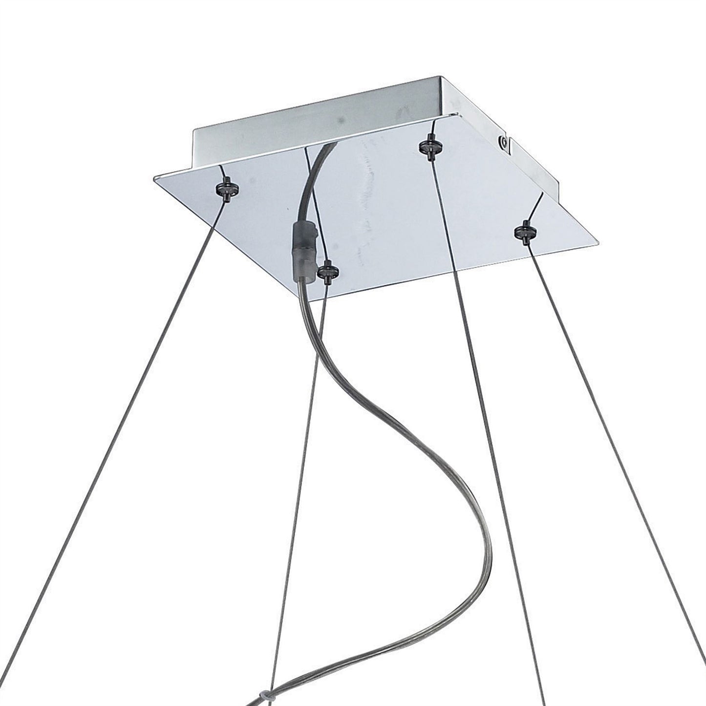 Diyas Galaxy  Square Small 24W LED 6000K Polished Chrome/Crystal Ceiling Pendant Light Fitting