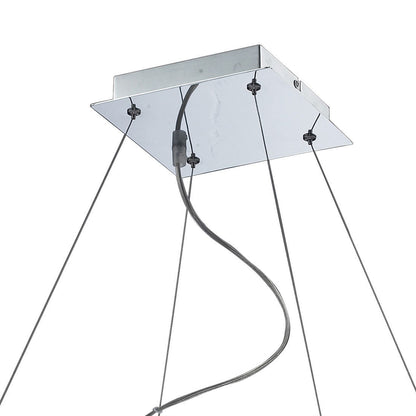 Diyas Galaxy  Square Small 24W LED 6000K Polished Chrome/Crystal Ceiling Pendant Light Fitting
