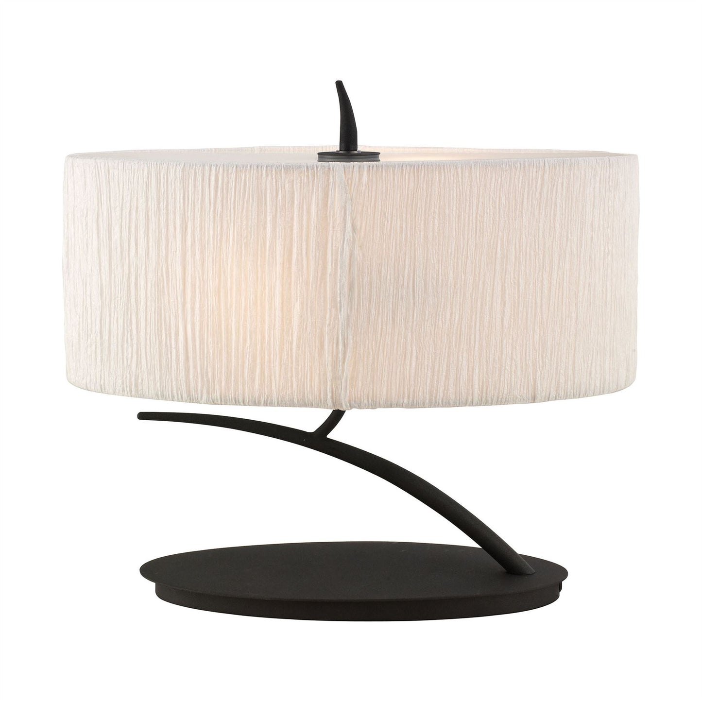 Mantra M1158/BS Eve Table Lamp 2 Light E27 Small, Anthracite with Black Oval Shade - M1158/BS