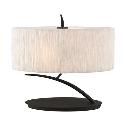 Mantra M1158/BS Eve Table Lamp 2 Light E27 Small, Anthracite with Black Oval Shade - M1158/BS