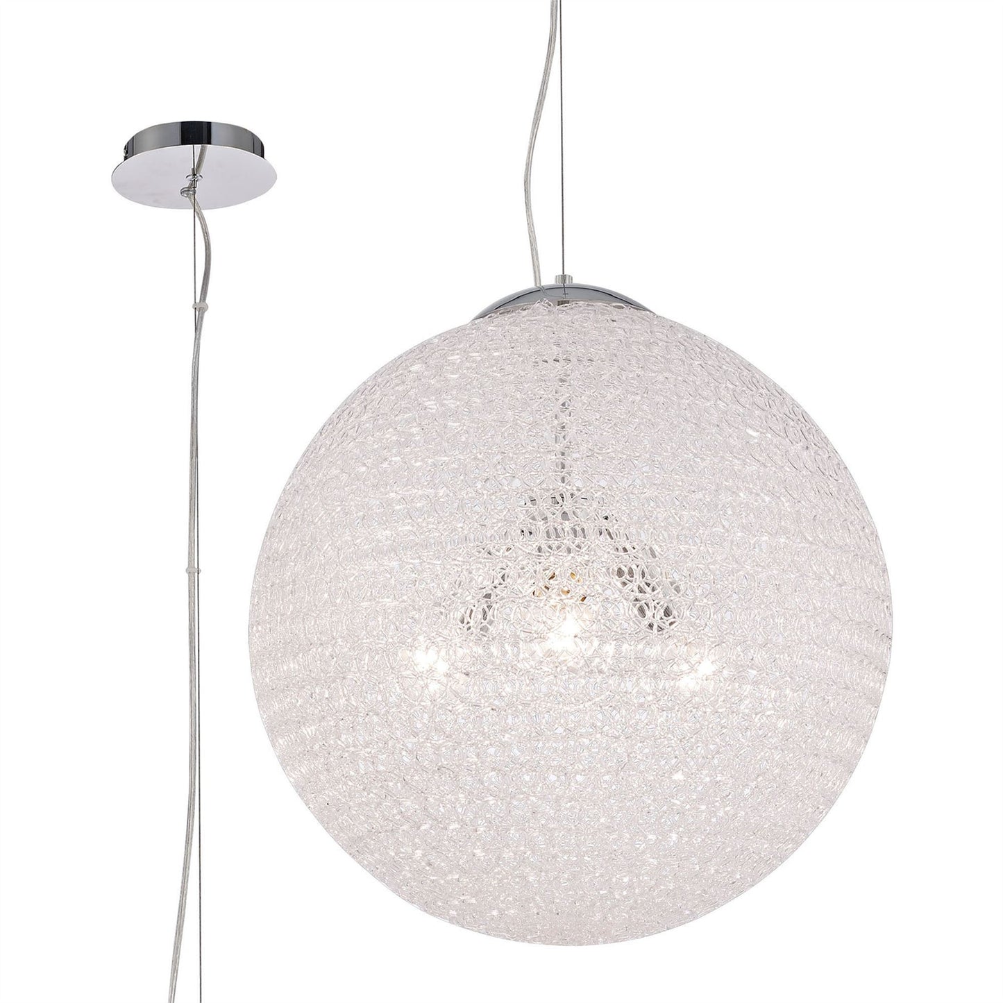 Mantra Fusion Fusion M5710 Bola Pendant 50cm Round 3 x E27, Chrome