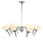 Diyas Kristina 64cm  8 Light G9 Polished Chrome/Opal Glass Ceiling Pendant Light Fitting