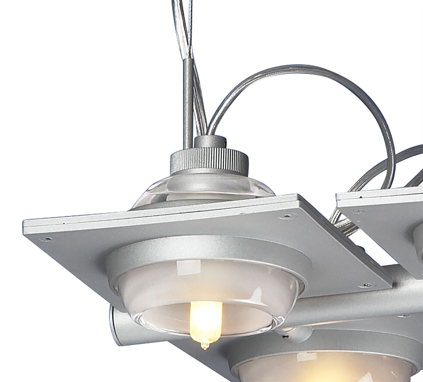 Mantra (0040 004) Ull Pendant 4 Light G9 Silver Grey