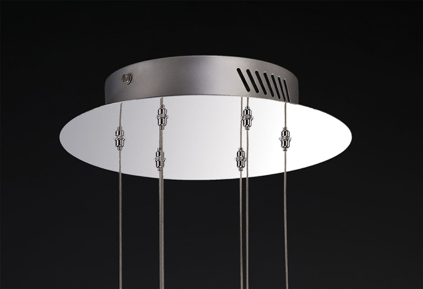 Diyas Aviva 30cm  6 Light 4000K LED Polished Chrome/Crystal Ceiling Pendant Light Fitting