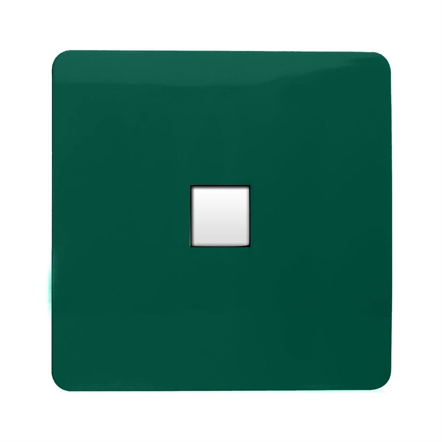 Trendi Switch 1 Gang RJ45 Cat 6 Modern Designer PC Ethernet Socket in Dark Green