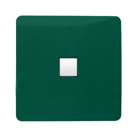 Trendi Switch 1 Gang RJ45 Cat 6 Modern Designer PC Ethernet Socket in Dark Green