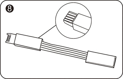 Techtouch Axis Connecting Cable Multi-Colour 5cm Strip